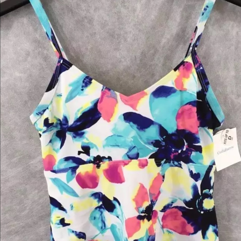 RUFFLED TANKINI color multi NWT